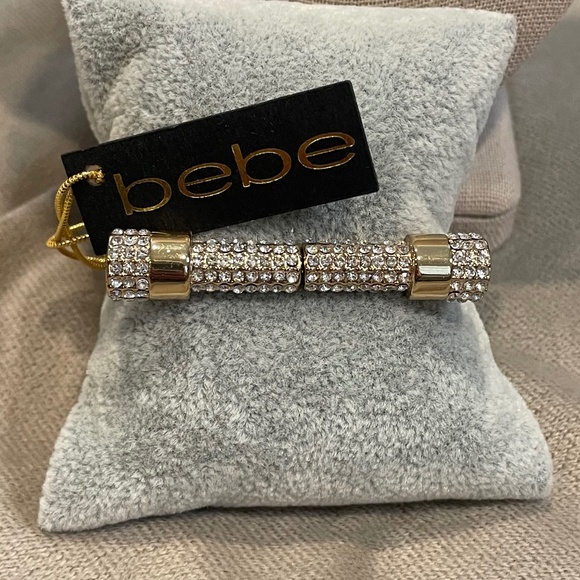 Bebe Rhinestone Bar Bracelet - Picture 2 of 6
